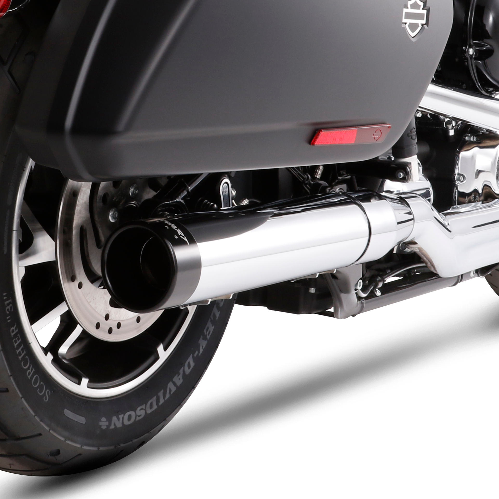 Escape Rinehart Racing 4″ Slip On Cromo para Harley Davidson '18-'24 Sport Glide (Cola)