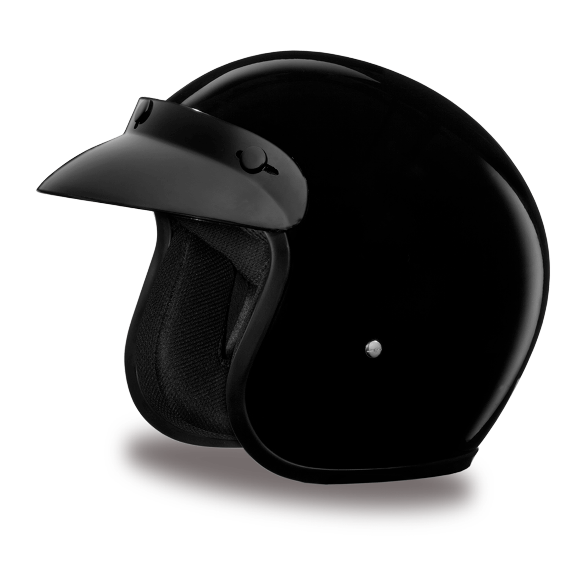 Casco Abierto Daytona Helmets Cruiser D.O.T. - Negro Brillante