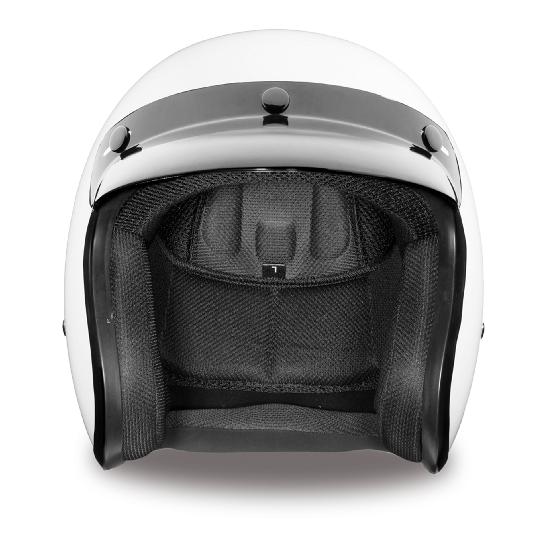 Casco Abierto Daytona Helmets Cruiser D.O.T. - Blanco Brillante