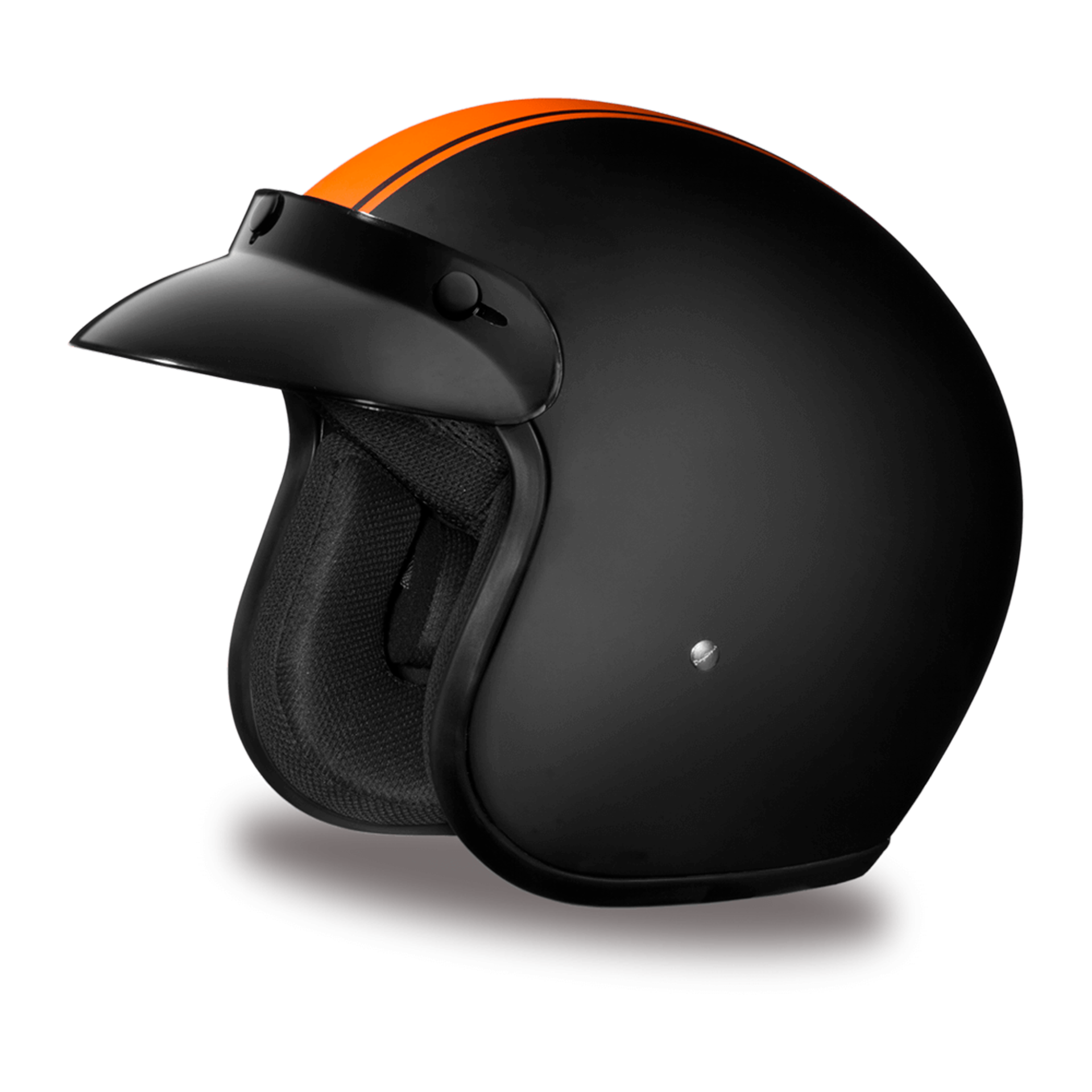 Casco Abierto Daytona Helmets Cruiser D.O.T. - Orange Pin Stripe