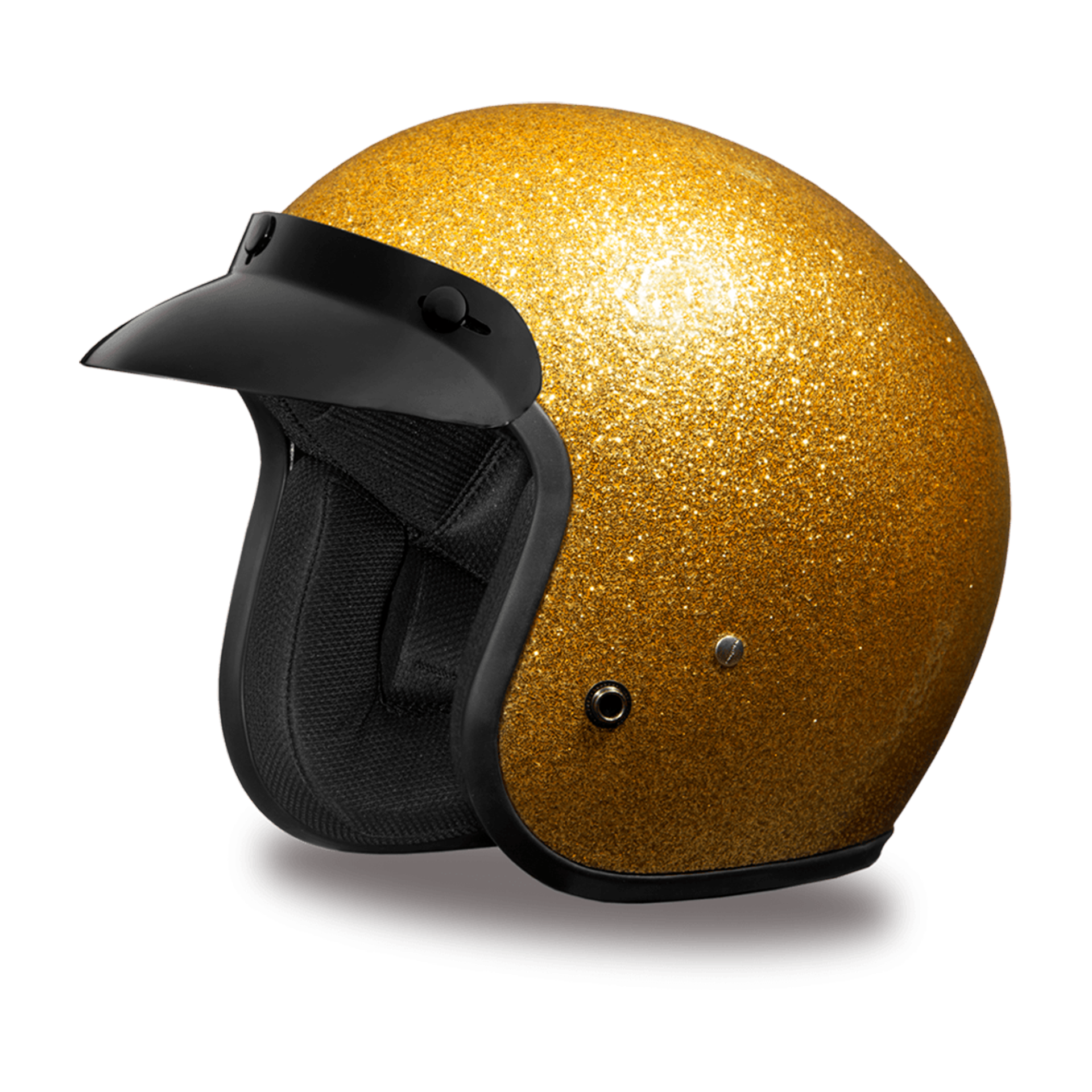 Casco Abierto Daytona Helmets Cruiser D.O.T. - Dorado Escarcha Metálico