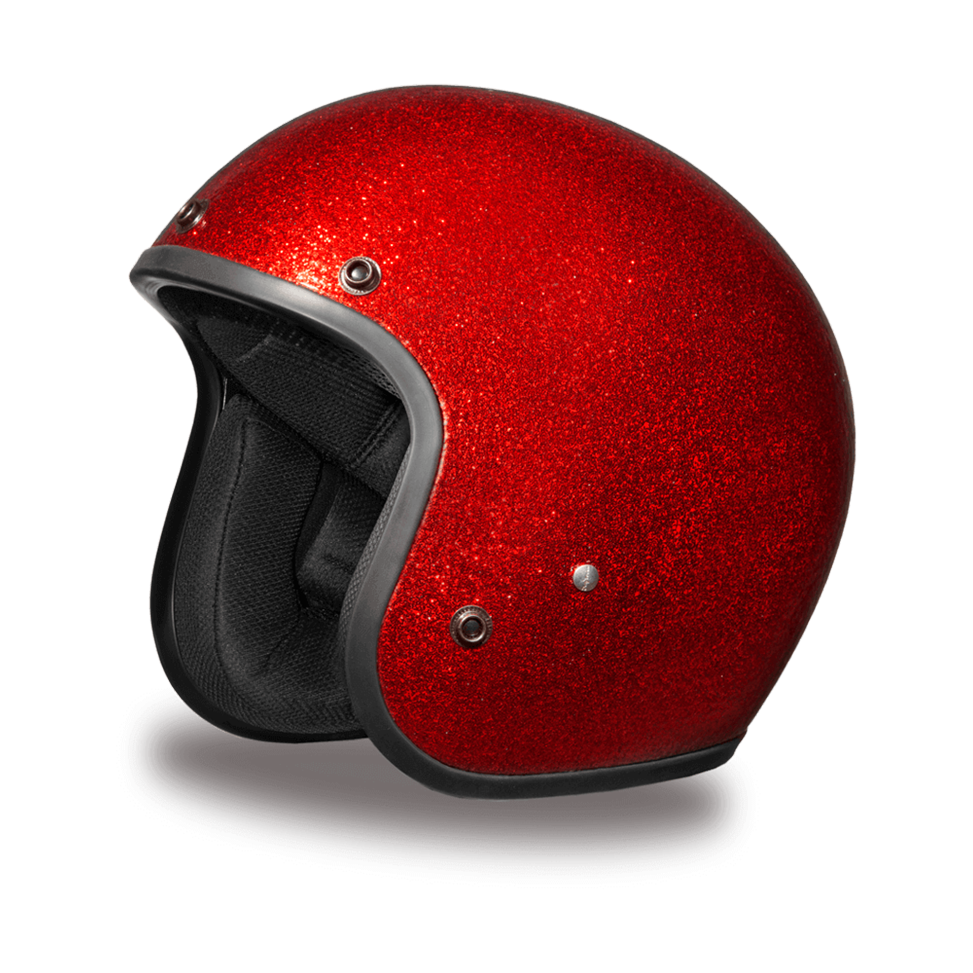 Casco Abierto Daytona Helmets Cruiser D.O.T. - Rojo Escarcha Metálico