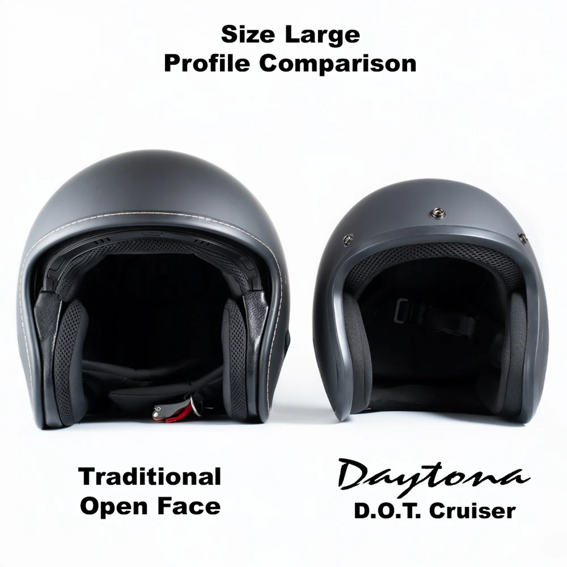 Casco Abierto Daytona Helmets Cruiser D.O.T. - Rojo Escarcha Metálico