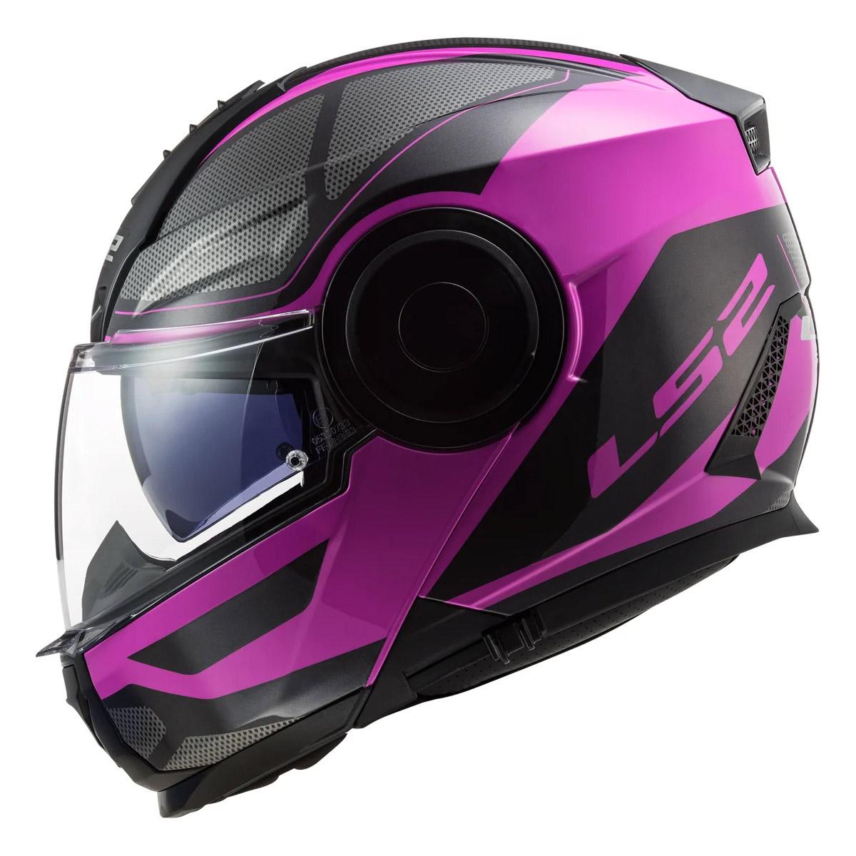 Casco Abatible LS2 Scope Axis Negro / Rosa Titanium FF902