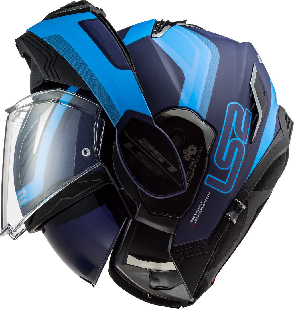 Casco Abatible LS2 Valiant II Orbit Azul Mate FF900