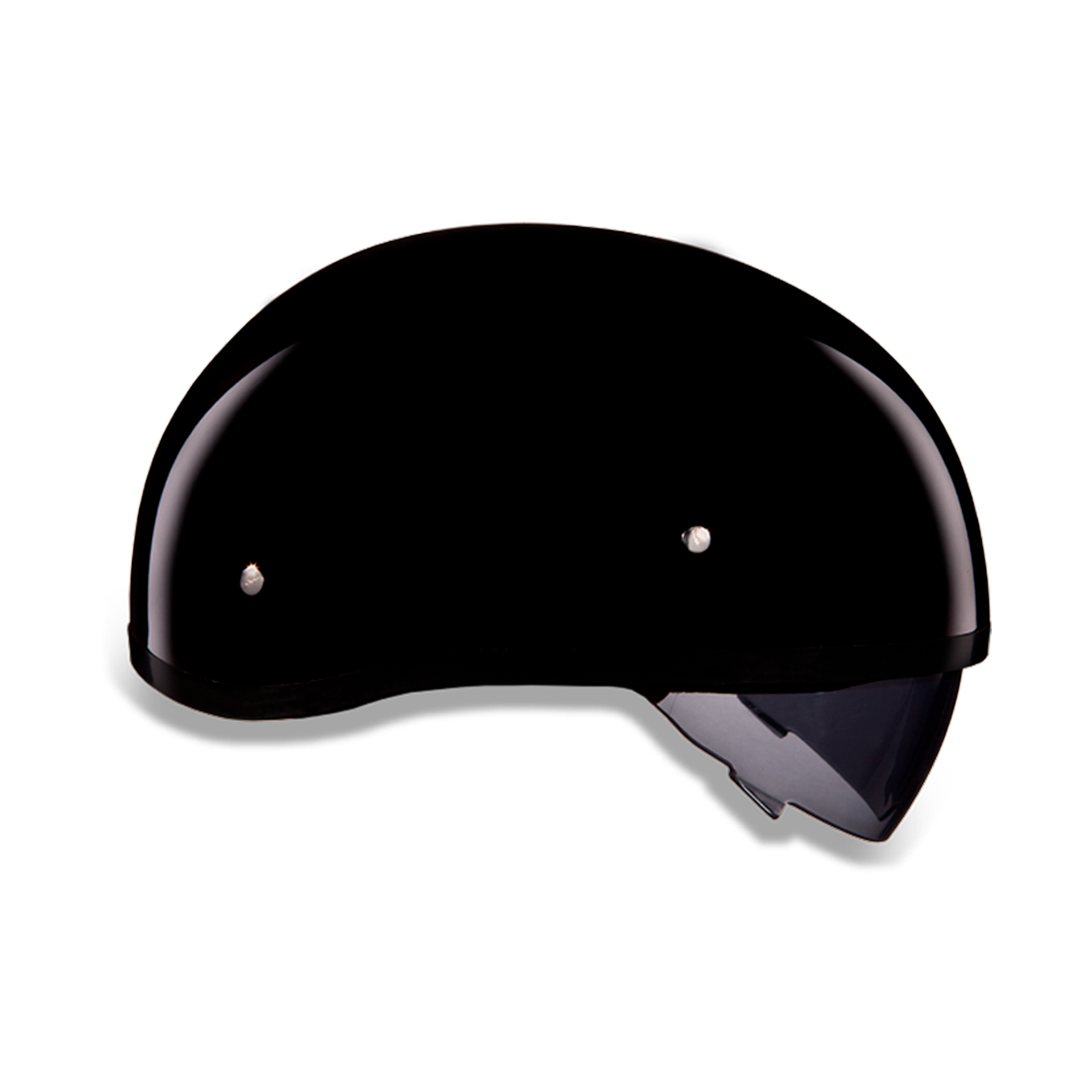Casco Abierto Daytona Helmets Skull Cap D.O.T. con Visor - Negro Brillante