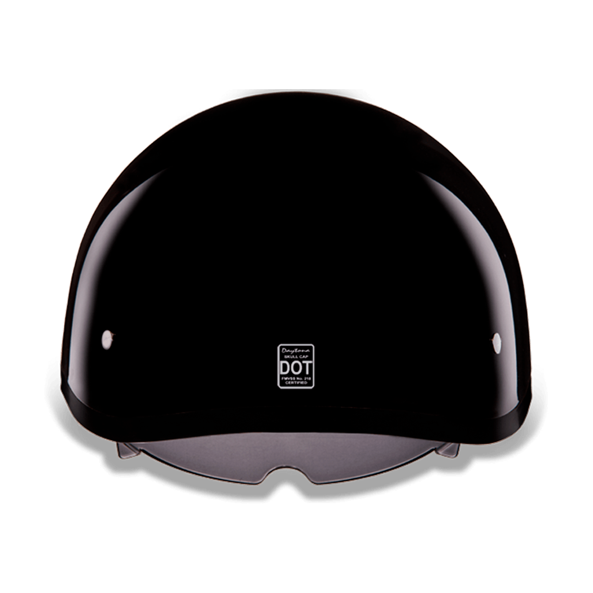 Casco Abierto Daytona Helmets Skull Cap D.O.T. con Visor - Negro Brillante