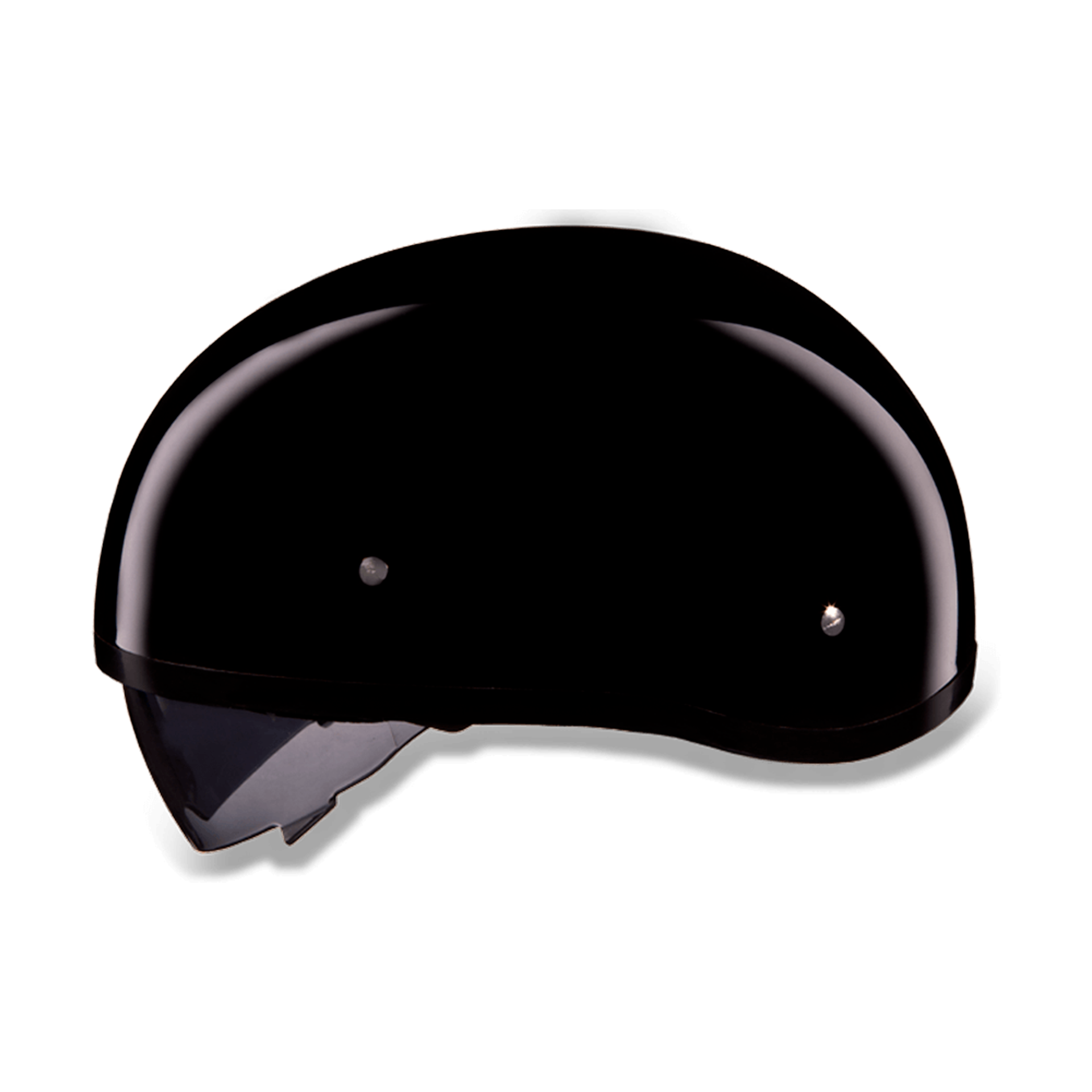 Casco Abierto Daytona Helmets Skull Cap D.O.T. con Visor - Negro Brillante