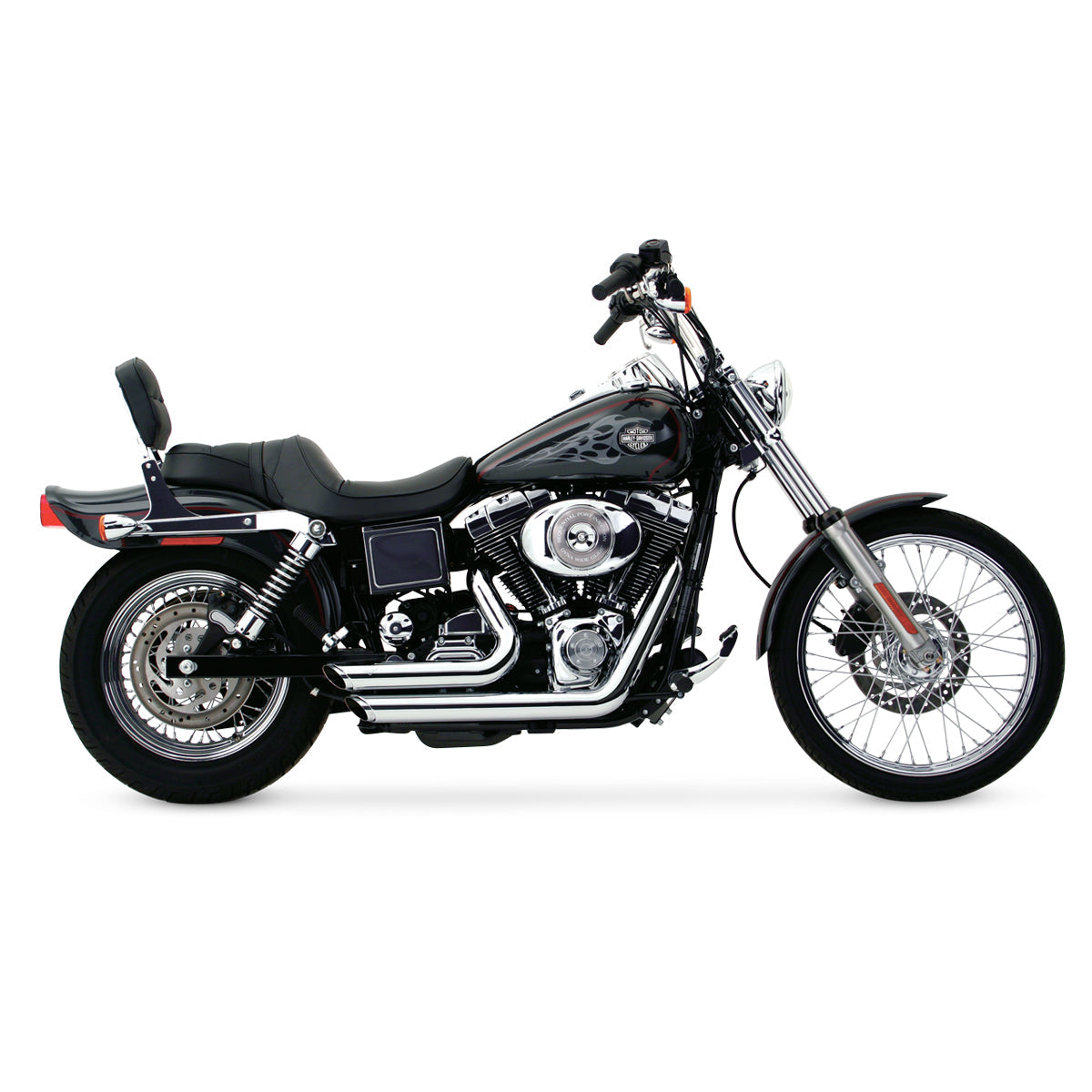 Escape Vance & Hines Shortshots Staggered Cromo para Harley Davidson '91-'05 Dyna (Sistema Completo)