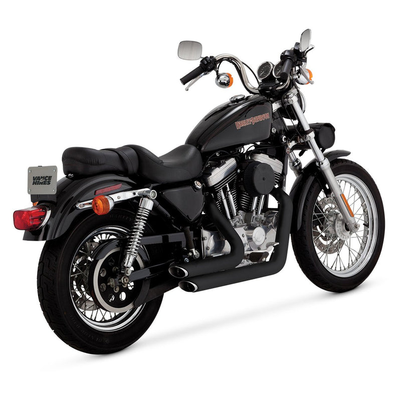 Escapes Vance & Hines Shortshots Staggered Black Para Motocicletas Harley Davidson '99-'03 Sportster (Sistema Completo)