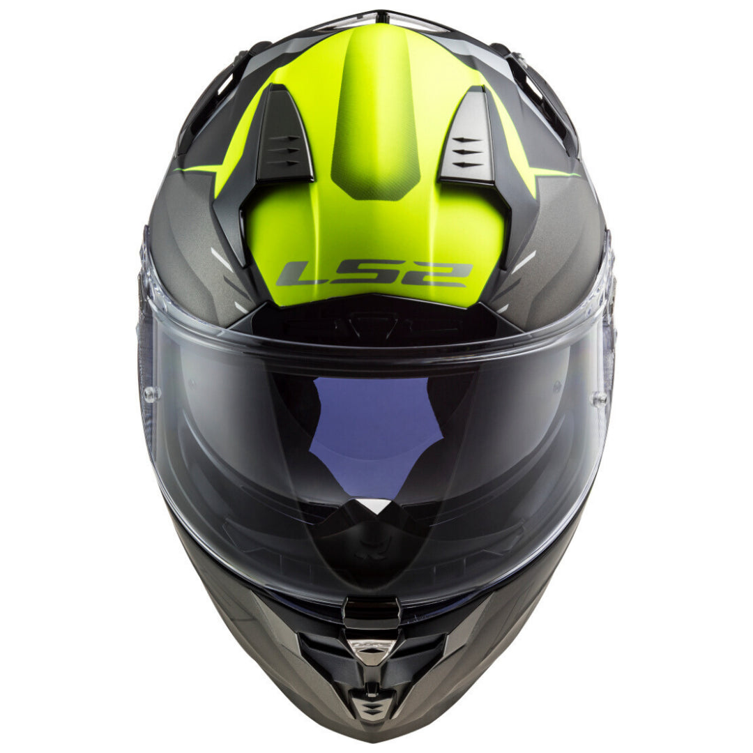 Casco Cerrado LS2 Challenger HPFC Allert Titanium Mate Amarillo FF327