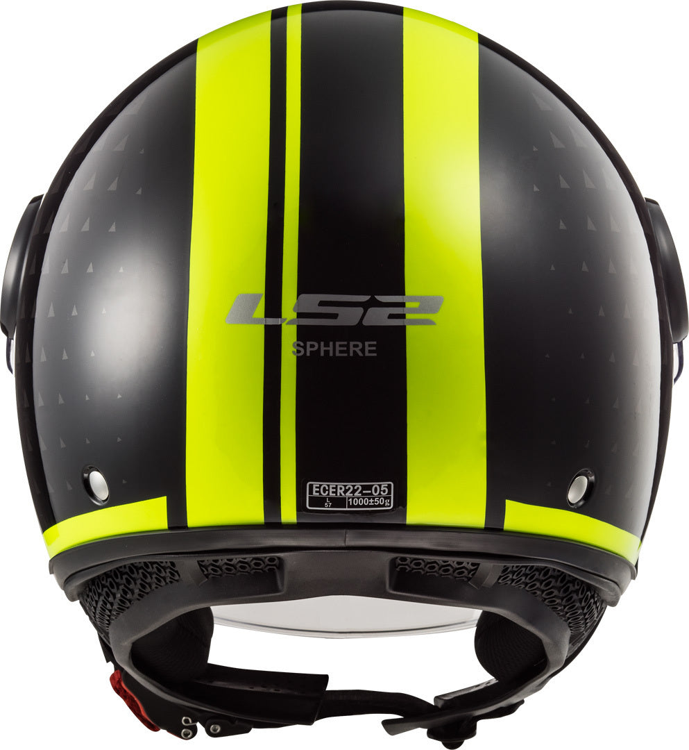 Casco Abierto LS2 Sphere Lux Crush Negro / Amarillo OF558