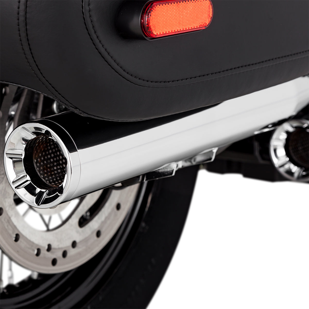 Escape Vance & Hines Eliminator 300 Slip Ons Cromo para Harley Davidson '18-'24 Softail Heritage Classic / Deluxe (Colas)