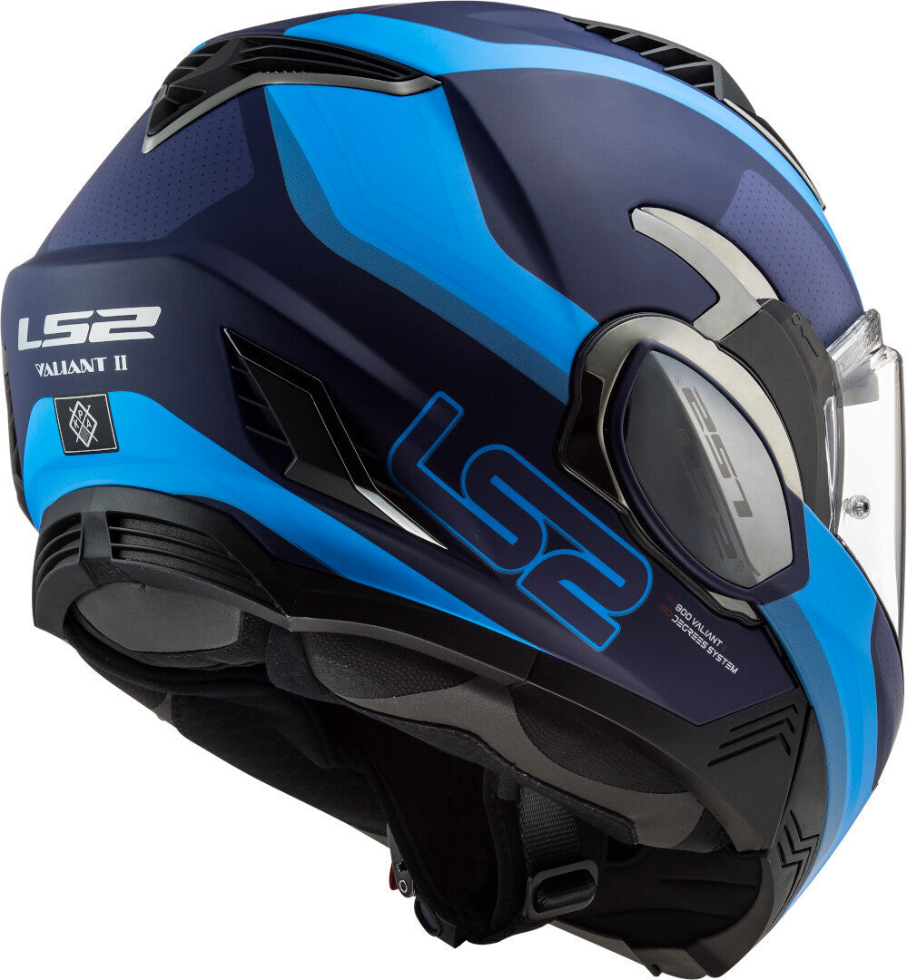 Casco Abatible LS2 Valiant II Orbit Azul Mate FF900