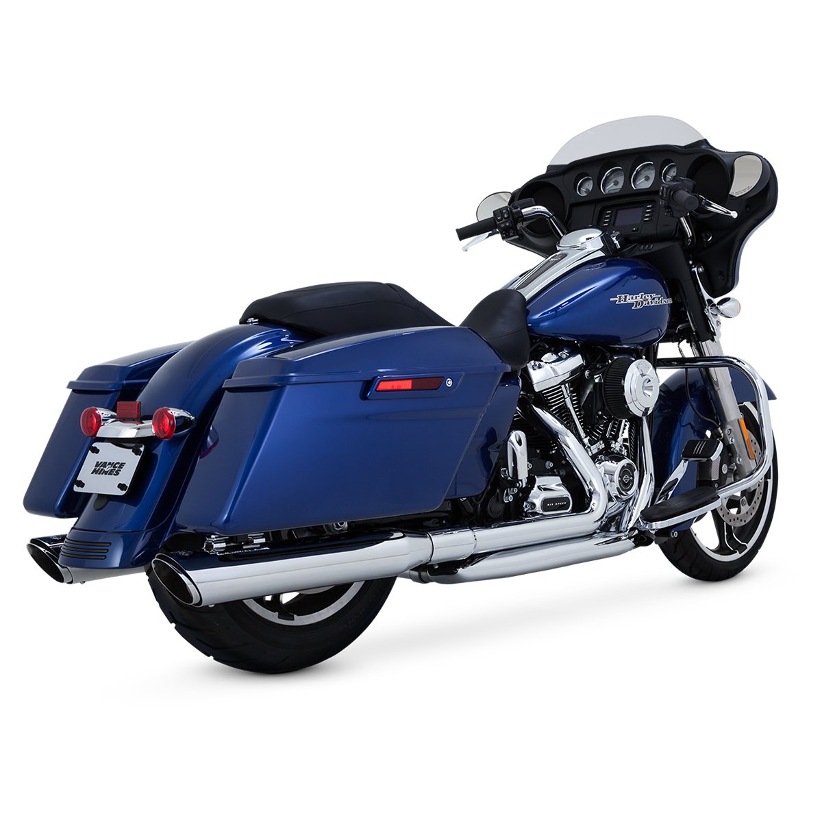 Escape Vance & Hines Twin Slash Round Slip Ons Cromo para Harley Davidson '17-'26 Touring (Colas)
