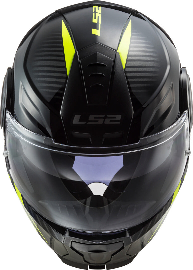 Casco Abatible LS2 Scope Skid Negro / Amarillo FF902