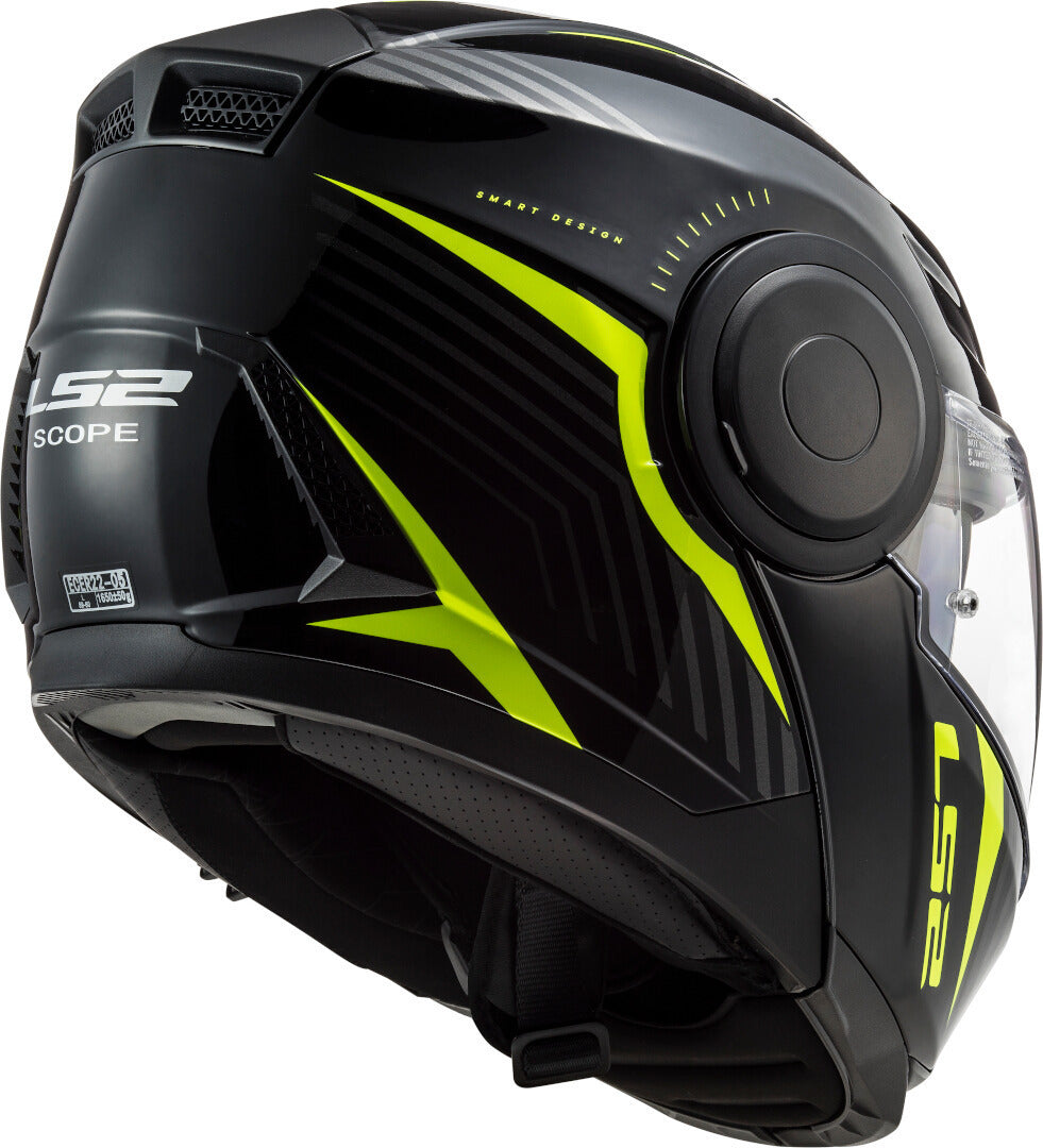 Casco Abatible LS2 Scope Skid Negro / Amarillo FF902