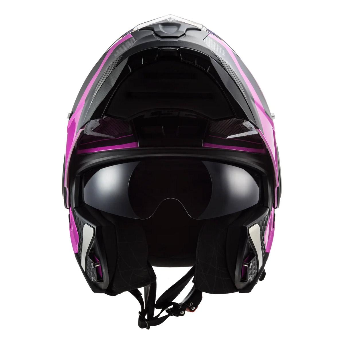 Casco Abatible LS2 Scope Axis Negro / Rosa Titanium FF902