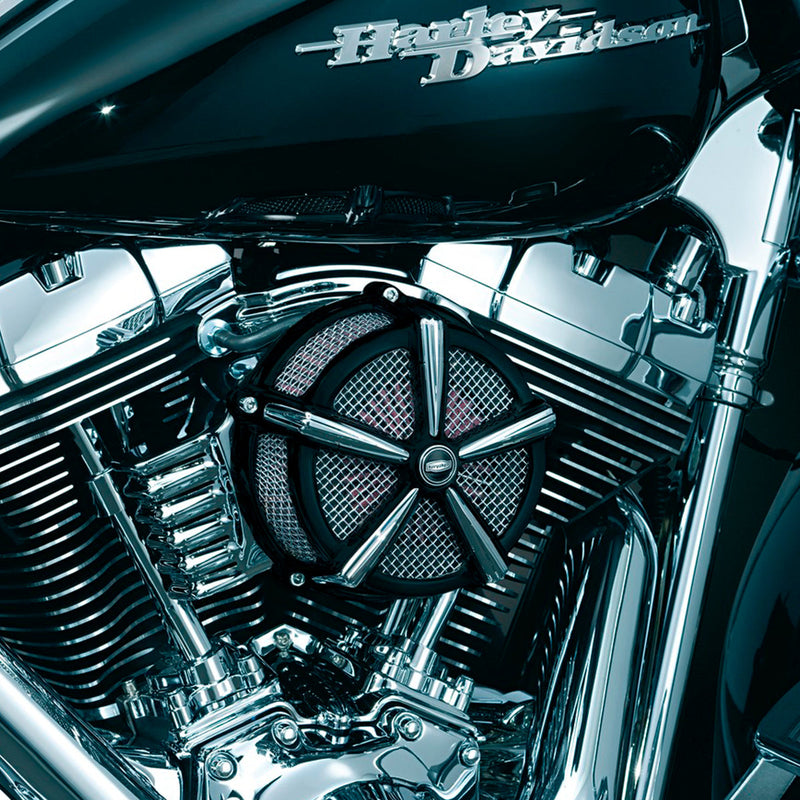 Filtro De Aire Kuryakyn Mach 2  Negro / Cromo para Harley Davidson