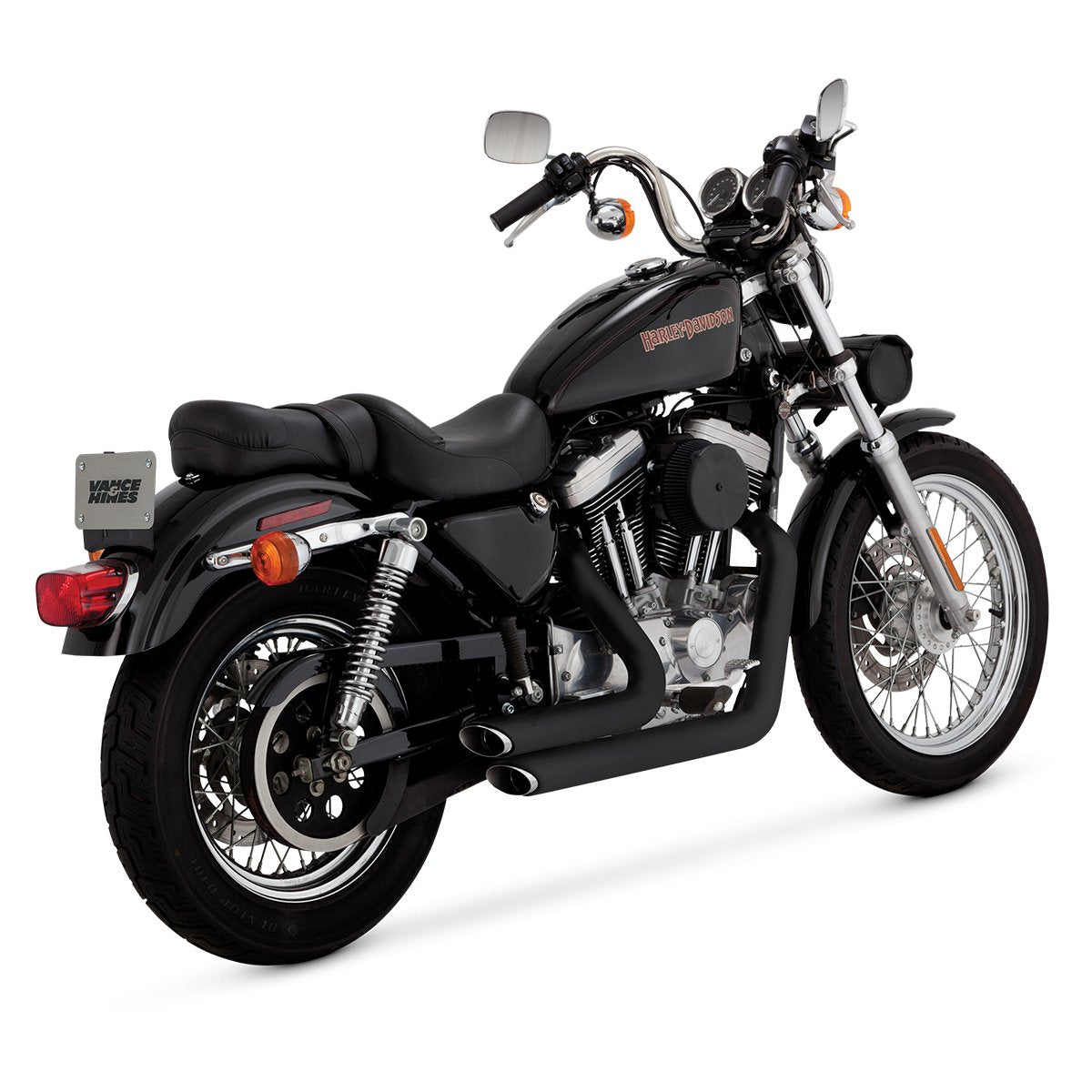 Escape Vance & Hines Shortshots Staggered Negro para Harley Davidson '99-'03 Sportster (Sistema Completo)