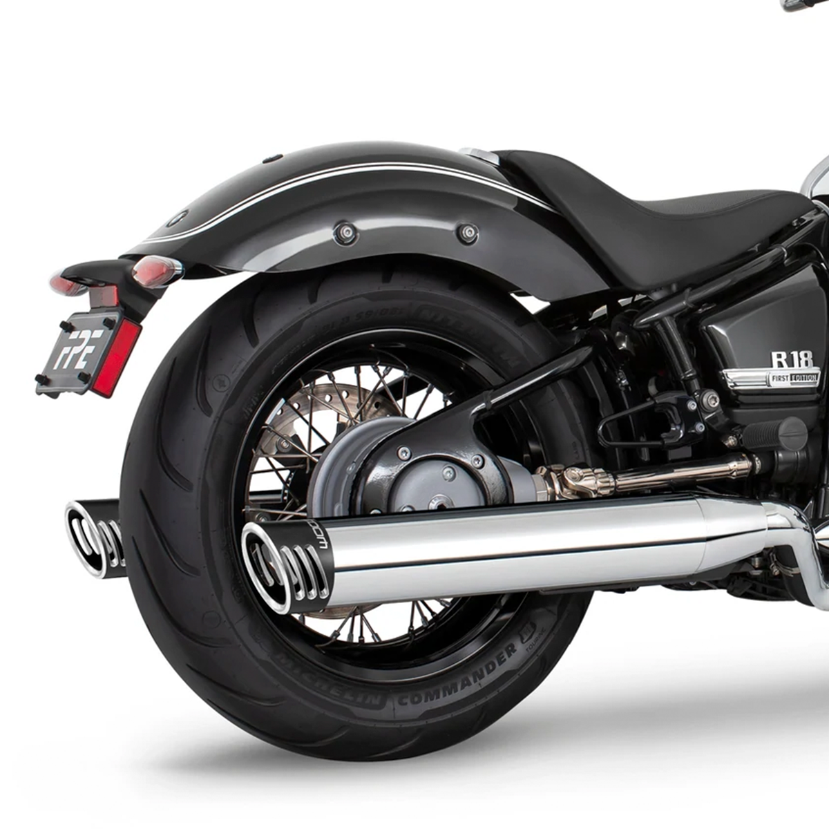 Escape Freedom Performance 4″ Slip Ons Cromo Racing Sculpted Black para BMW R18 (Colas)