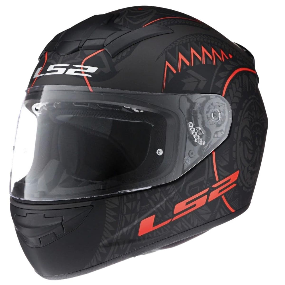 Casco Cerrado LS2 Rookie Takaroa Negro Mate Rojo FF352