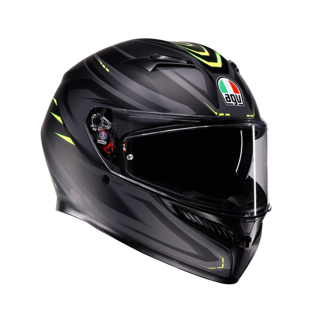 Casco Cerrado AGV K3 Syth - Negro Mate / Amarillo (ECE22.06)