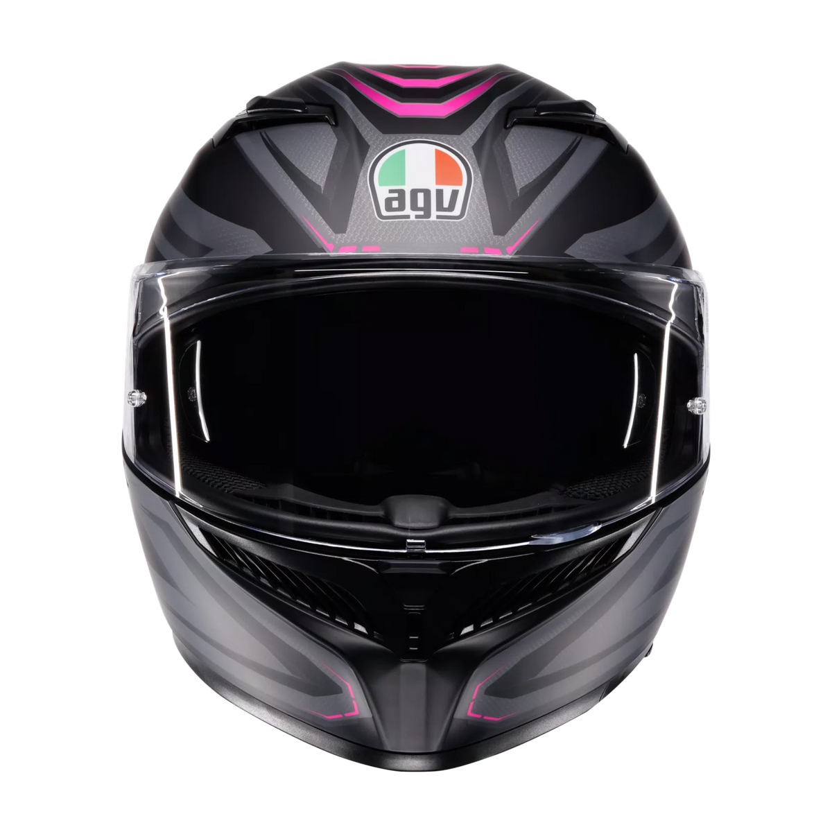 Casco Cerrado AGV K3 Syth - Negro Mate / Rosa (ECE22.06)