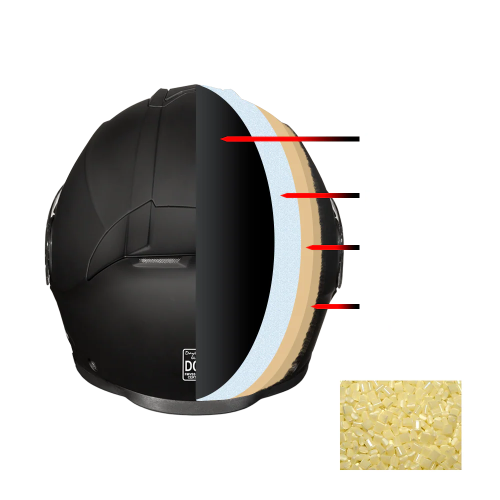 Casco Cerrado Detour Daytona Helmets - Negro Mate (D.O.T.)