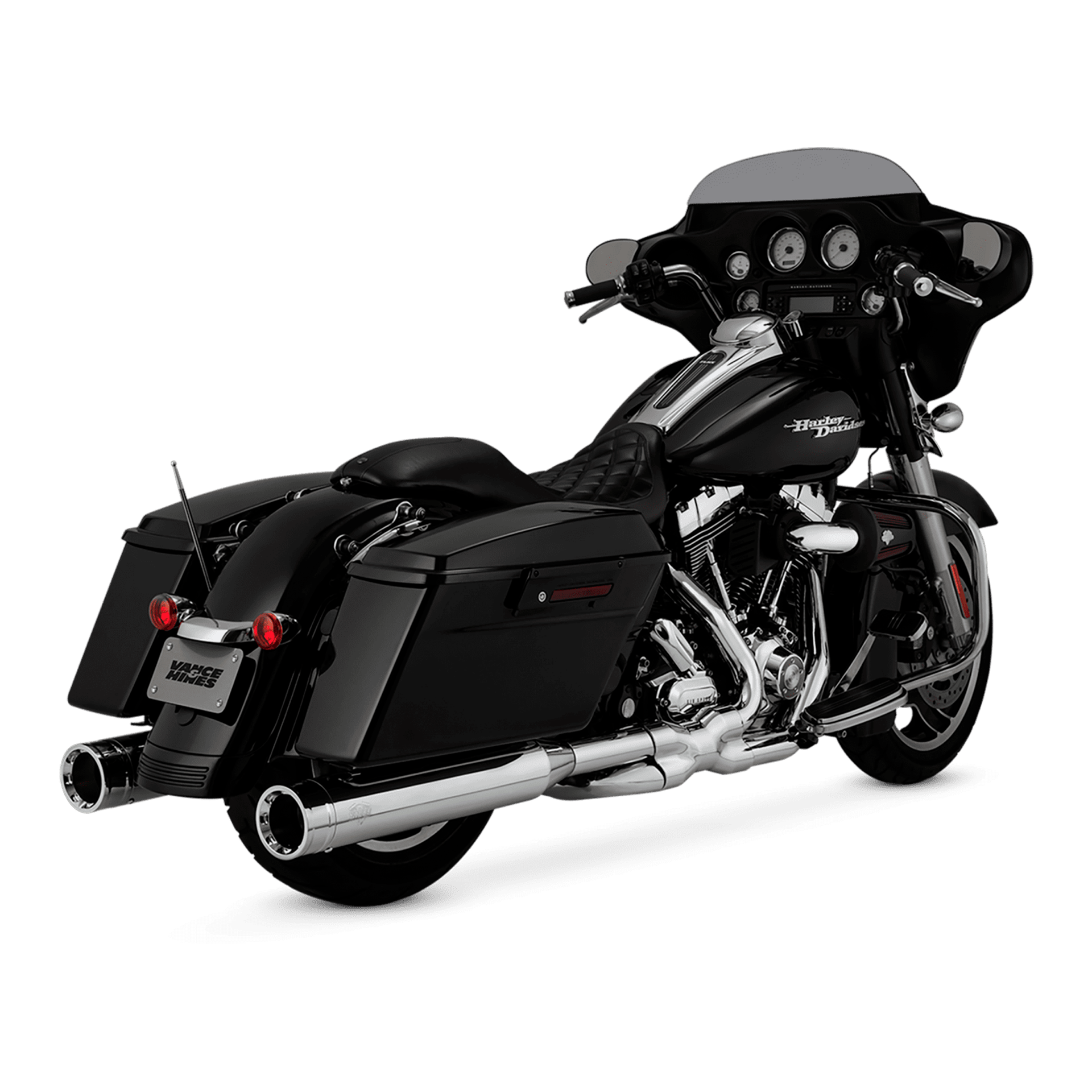 Escape Vance & Hines Oversized 450 destroyer Slip Ons Cromo para Harley Davidson '95-'16 Touring (Colas)