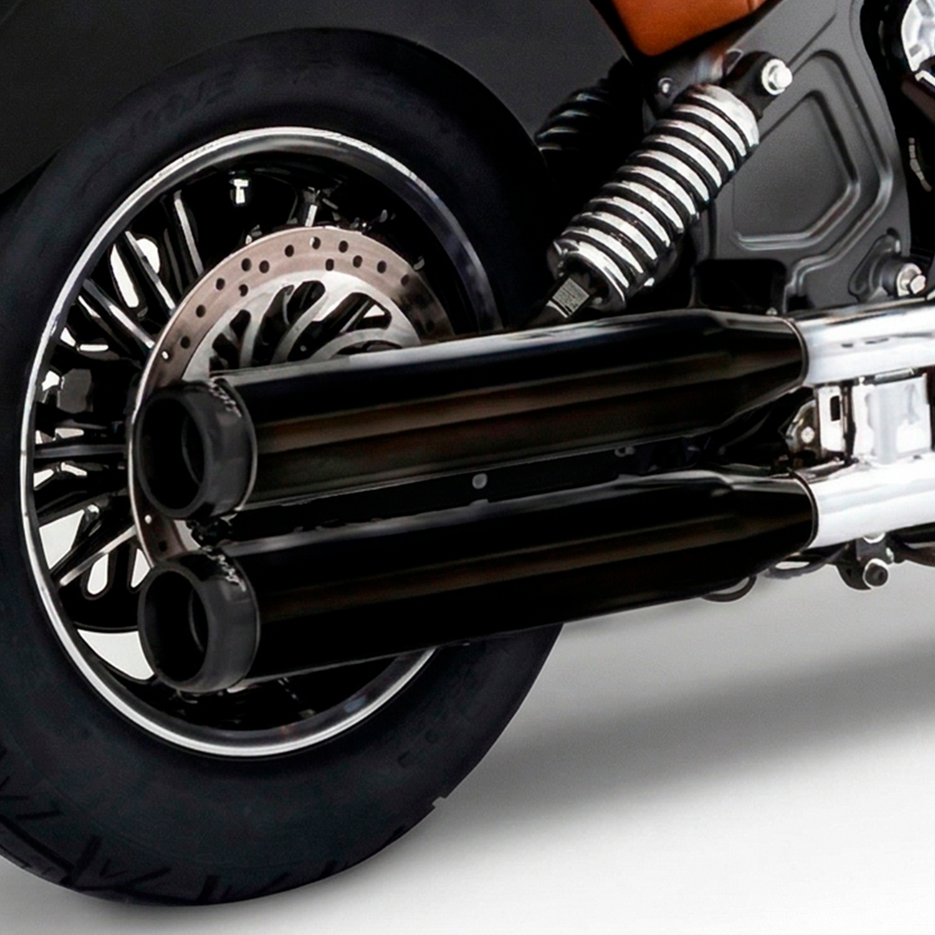Escape Rinehart Racing 3.5″ Slip Ons Negro para Indian '15-'24 Scout (Colas)