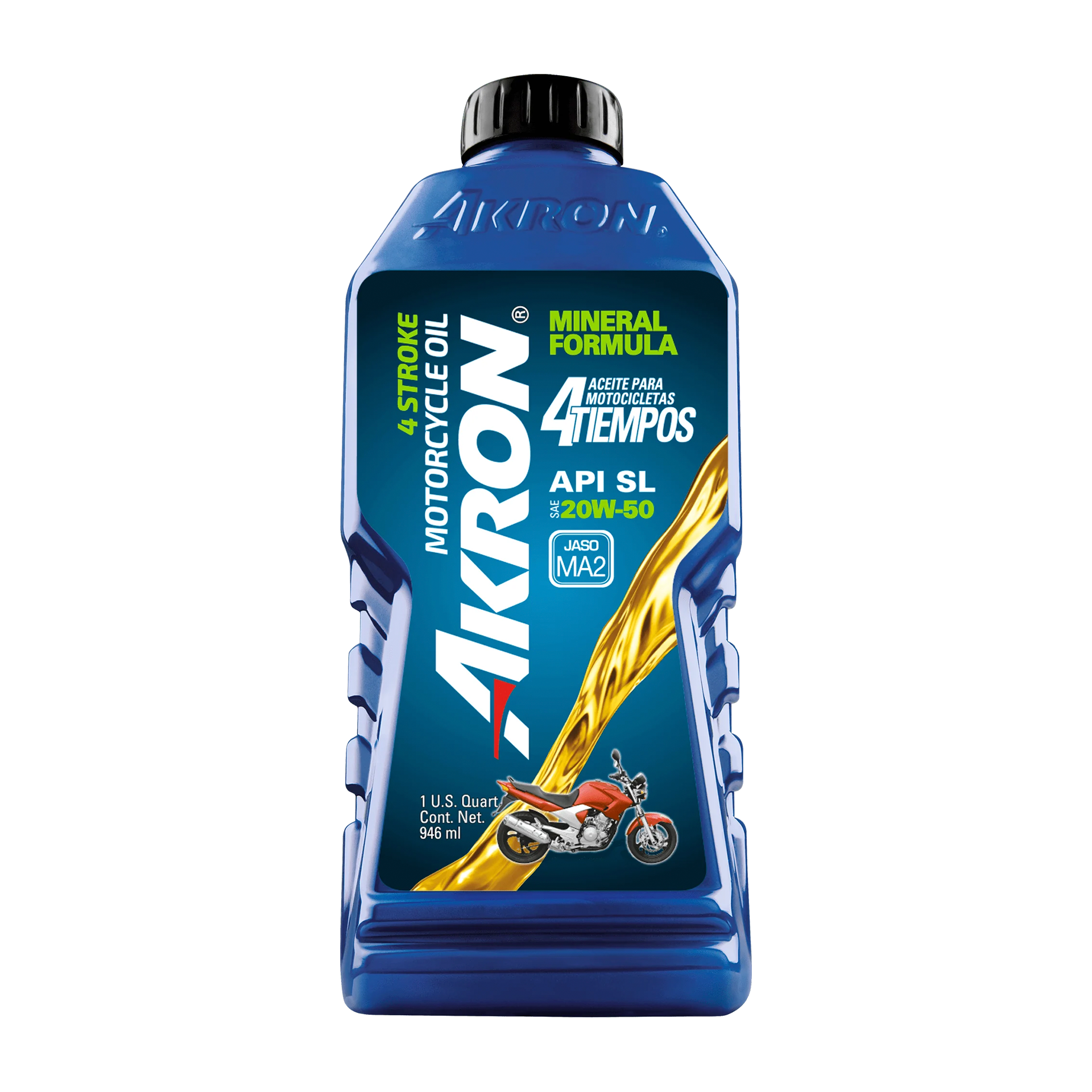 AKRON Aceite Motocicleta Mineral 4T SL SAE 20W50 NI (1 L)