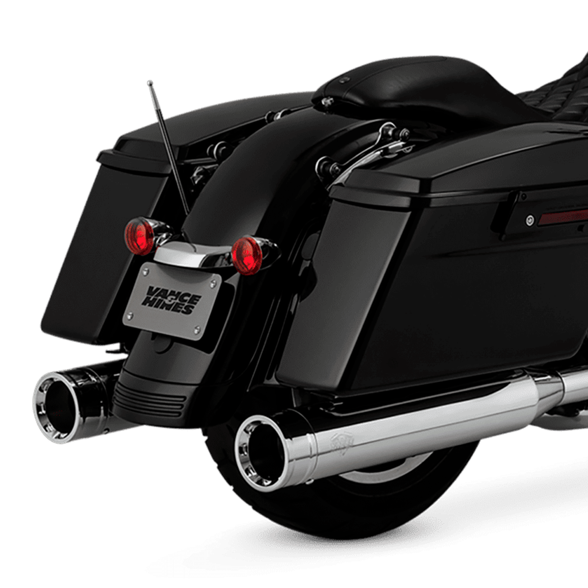 Escape Vance & Hines Oversized 450 destroyer Slip Ons Cromo para Harley Davidson '95-'16 Touring (Colas)