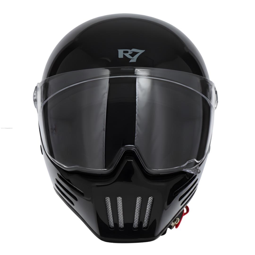 Casco Cerrado R7 Racing Clancy DOT Negro Brillante