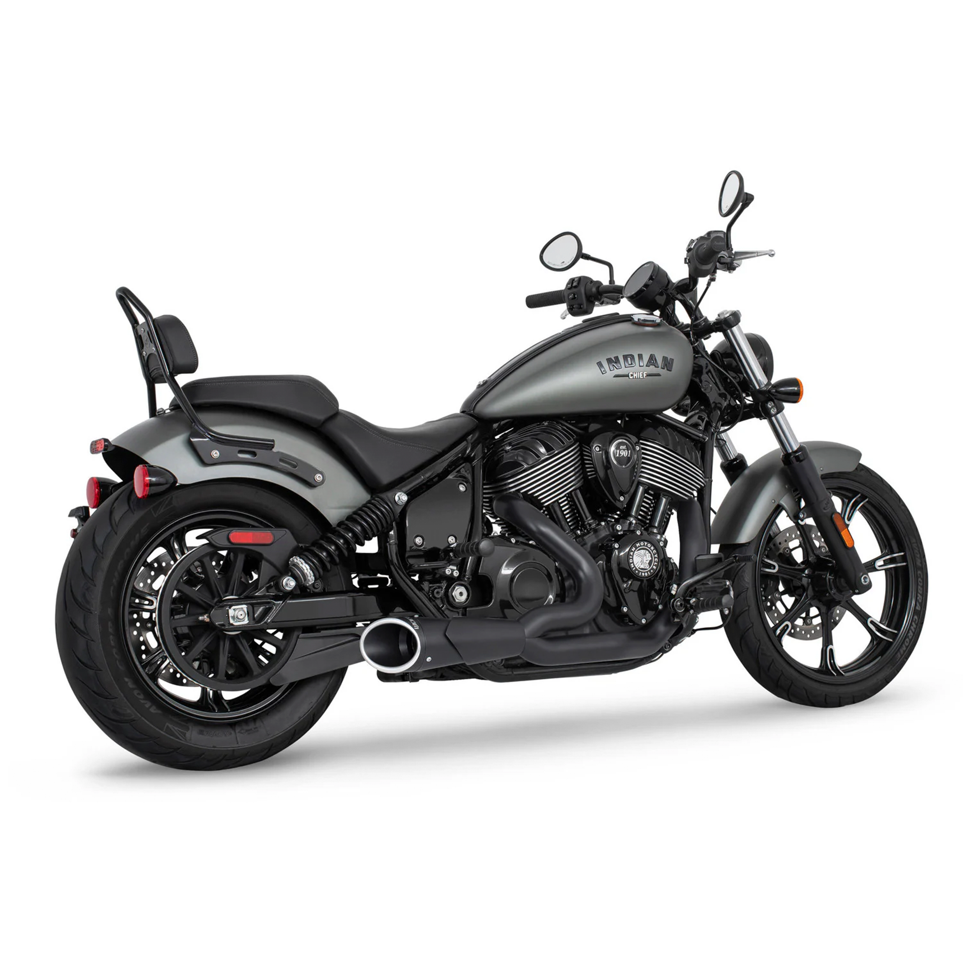 Escape Freedom Performance 4.5″ 2 Into 1 Shorty Negro para Indian '21-'24 Chief / Sport / Bobber / Super (Sistema Completo)