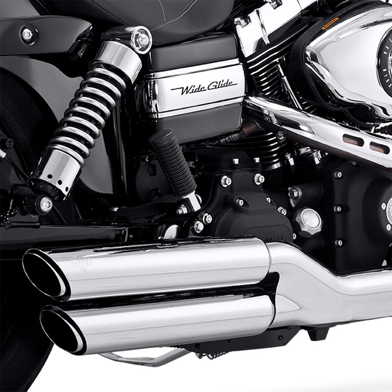Escapes Vance & Hines Twin Slash 3" Slip Ons Para Motocicletas Harley Davidson Dyna '08-'17 (Colas)