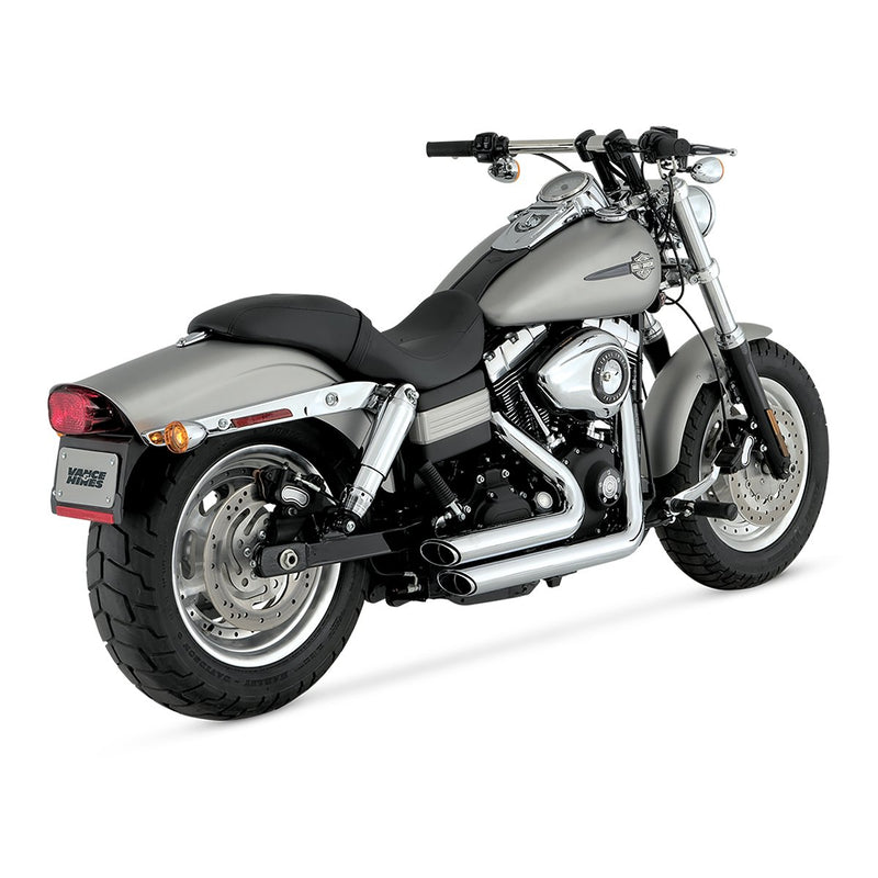 Escapes Vance & Hines Shortshots Staggered PCX Chrome Para Motocicletas Harley Davidson '06-'11 Dyna (Sistema Completo)
