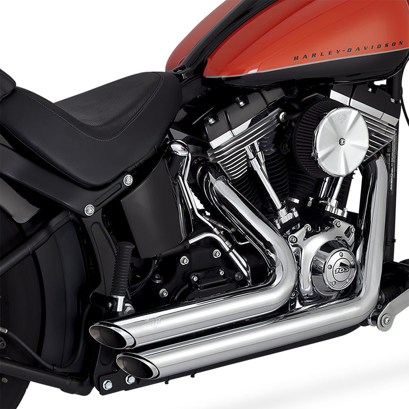 Escapes Vance & Hines Shortshots Staggered Chrome Para Motocicletas  Harley Davidson '12-'17 Softail (Sistema Completo)