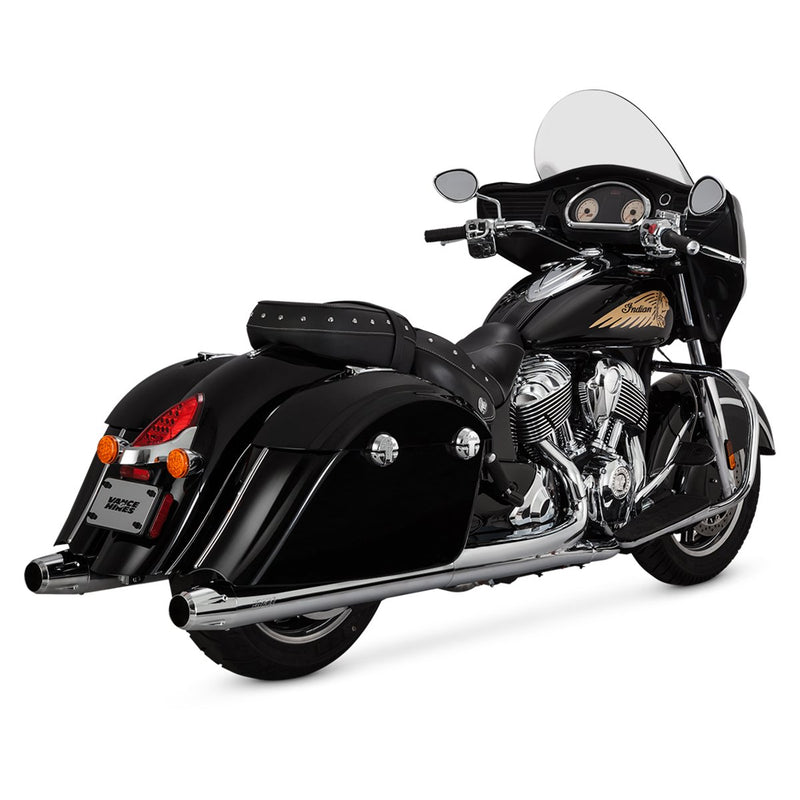 Escapes Vance & Hines Classic Slip Ons Chrome Para Motocicletas Indian '14-'21 Touring (Colas)