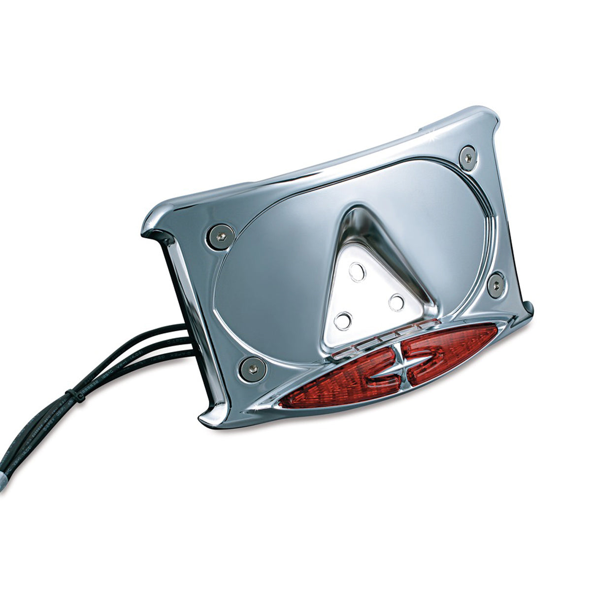 Kuryakyn Lighted Curved Lay Down License Plate Mount - CHG.MX For Riders