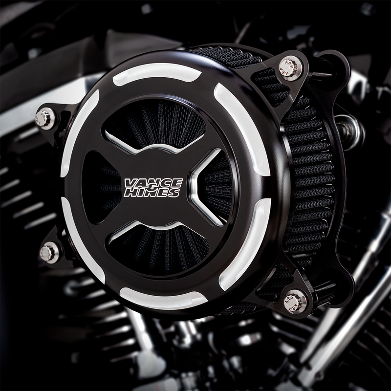 Filtro De Aire Vance & Hines Vo2 X Black Contrast Para Motocicletas Harley Davidson '91-'21 Sportster