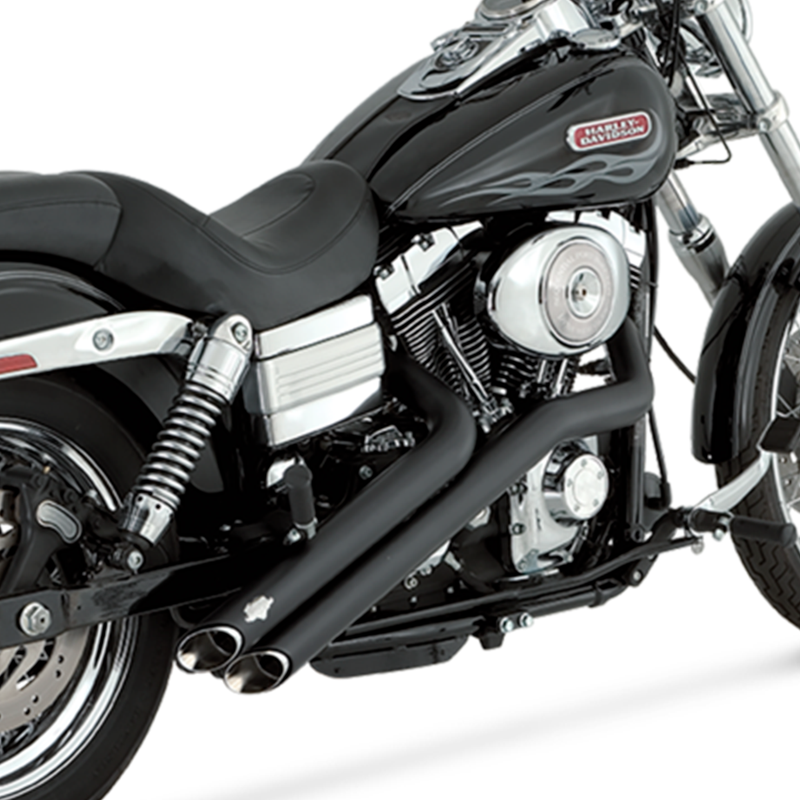 Escapes Vance & Hines Sideshots Black Para Motocicletas Harley Davidson '06-'11 Dyna (Sistema Completo)