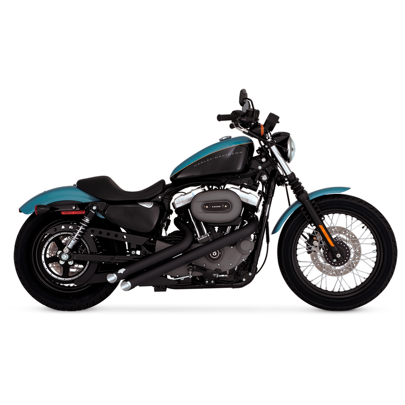 Escapes Vance & Hines Sideshots Black Para Motocicletas Harley Davidson '04-'13 Sportster (Sistema Completo)