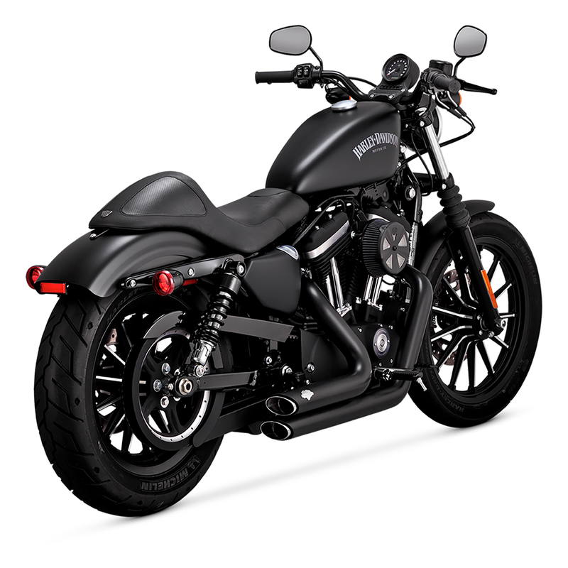 Escape Vance & Hines Shortshots Staggered Negro para Harley Davidson '14-'21 Sportster (Sistema Completo)