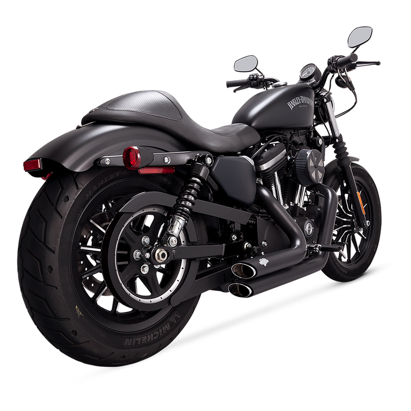 Escape Vance & Hines Shortshots Staggered Negro para Harley Davidson '14-'21 Sportster (Sistema Completo)