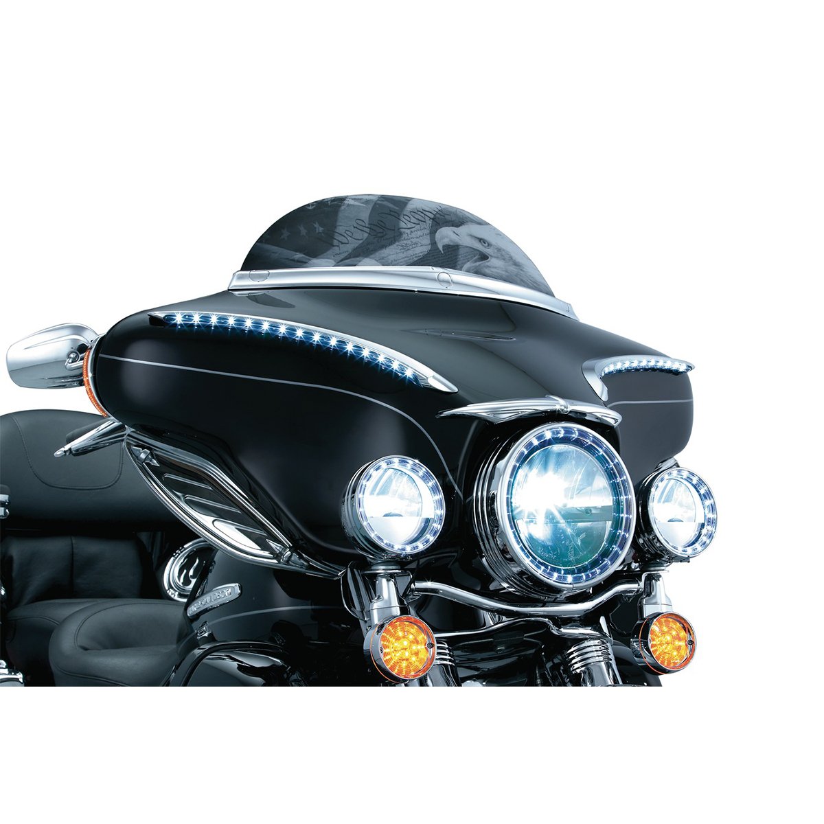 Kuryakyn L.E.D. Anillos de Halo 4-1/2" de Faros Auxiliares para Harley-Davidson ’83-’19 - CHG.MX For Riders