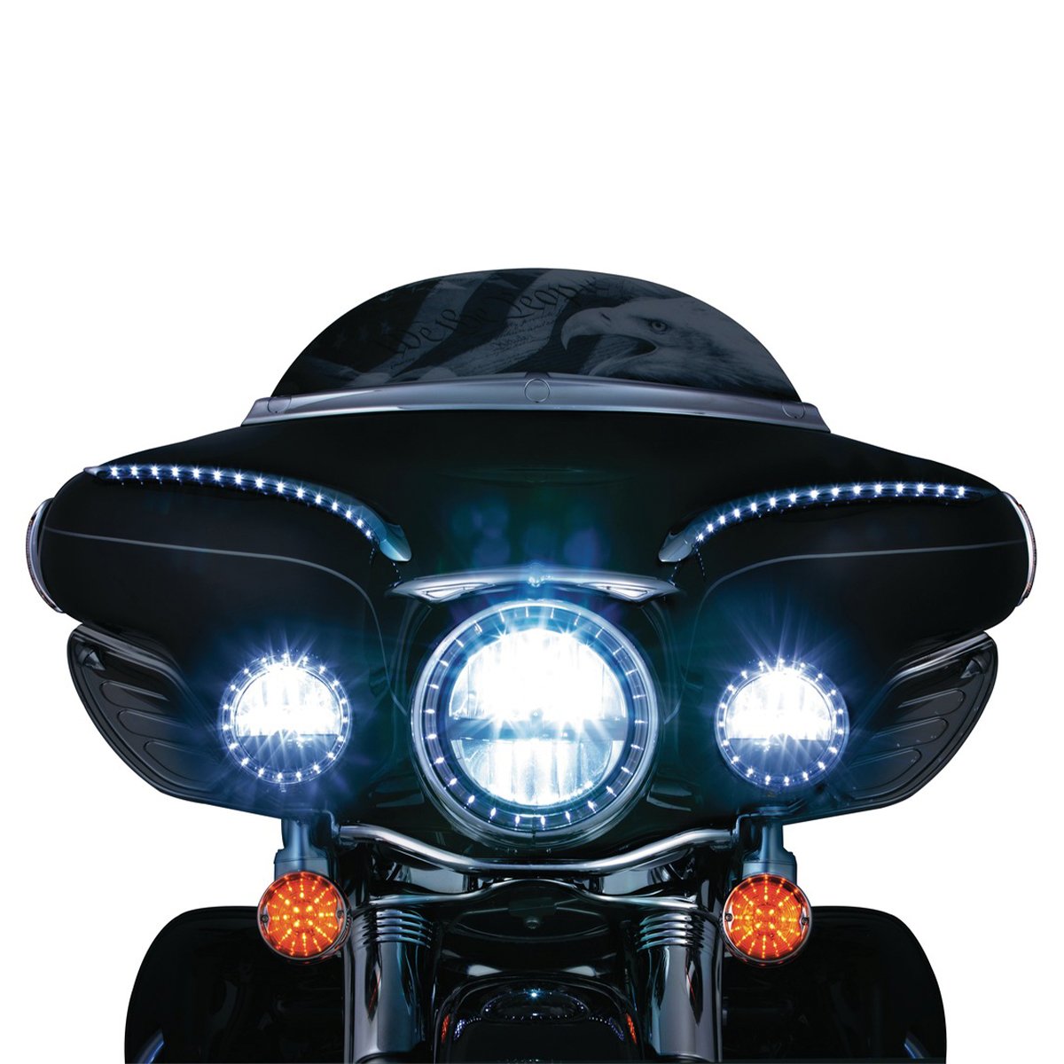 Kuryakyn L.E.D. Anillos de Halo 4-1/2" de Faros Auxiliares para Harley-Davidson ’83-’19 - CHG.MX For Riders