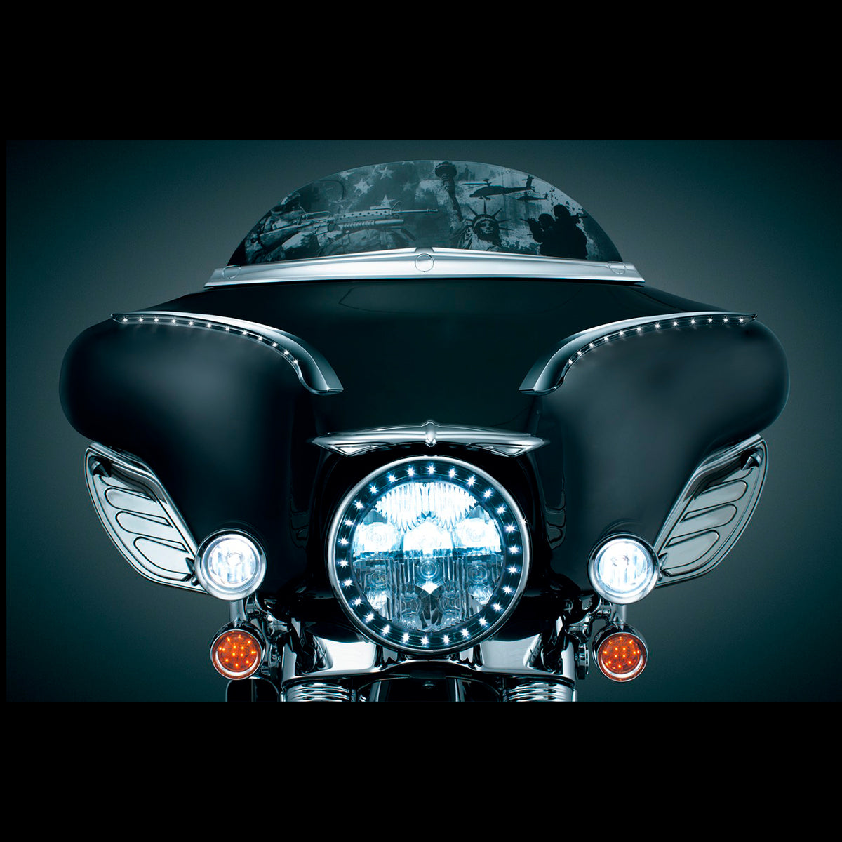 Kuryakyn L.E.D. Bat Lashes para Harley Davidson '96-'13 Touring