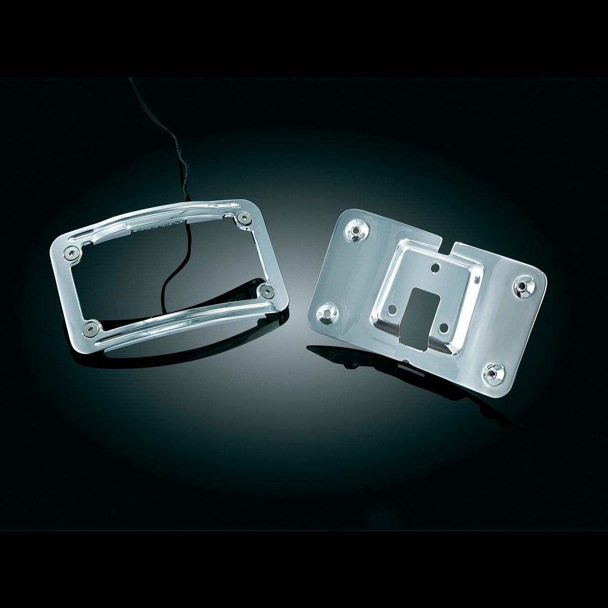Kuryakyn L.E.D. Portaplaca Curvado Iluminado con Marco (Multi-Fit) - CHG.MX For Riders