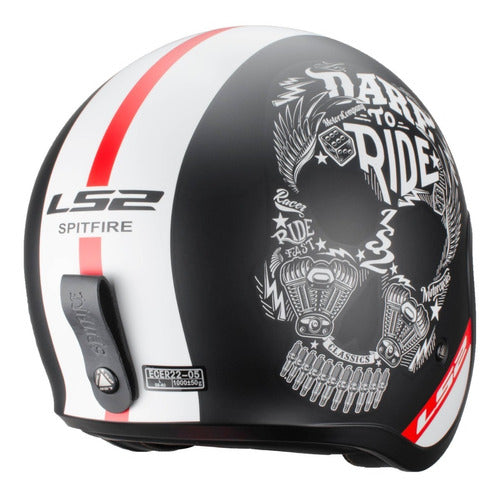 CASCO ABIERTO LS2 SPITFIRE INKY NGO/MATE/BCO OF599